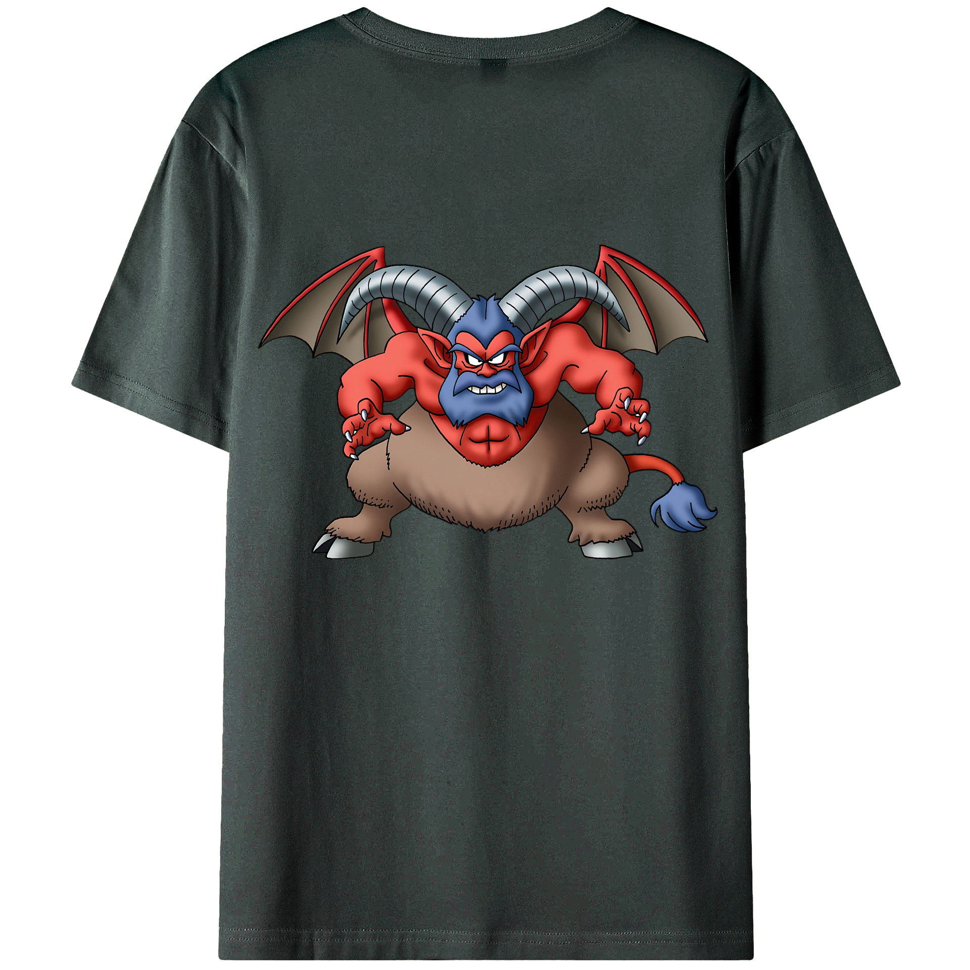 （画像用） ドラゴンクエスト Doragon Kuesuto Dragon Quest 綿100％ メンズ半袖Tシャツ（バックプリント） 通気性